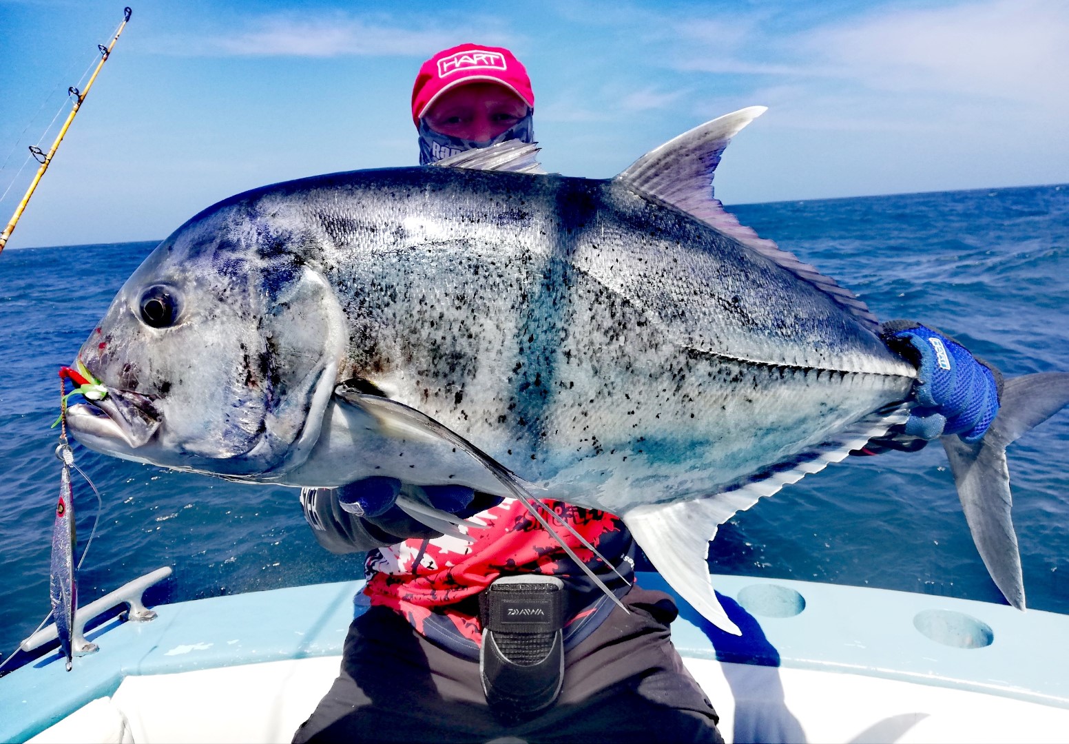 grote platte vis gevangen